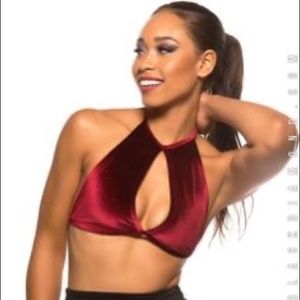 VELVET KEYHOLE HALTER TOP RAVE FESTIVAL